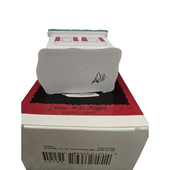 #17 Hallmark Keepsake Ornament Come All Ye Faithful Church Opens 1996 Collectors - Picture 8 of 8